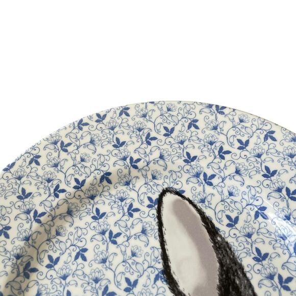 Royal Stafford Floral Blue Chintz Easter Bunny Dinner Plates 11in Set of 4 New - Picture 14 of 15